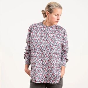 Isabel Marant Etoile Foral Paisley Button Down Shirt Size 34